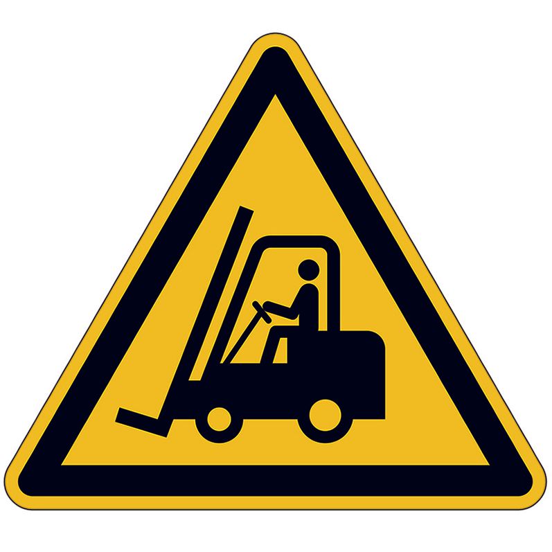 SP- MARKING SIGN DURABLE CAUTION! FORKLIFT YELLOW