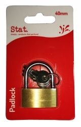 PADLOCK BRASS STAT 40MM