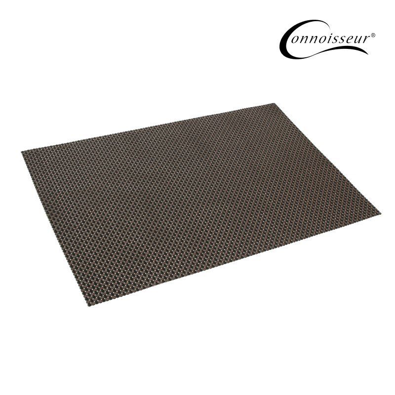 SP- PLACEMAT CONNOISSEUR WOVEN PVC BROWN AND BLACK PK12 SP- PLACEMAT CONNOISSEUR WOVEN PVC BROWN AND BLACK PK12