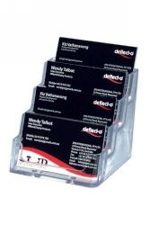 BUSINESS CARD HOLDER DEFLECT-O 4 COMPARTMENTS