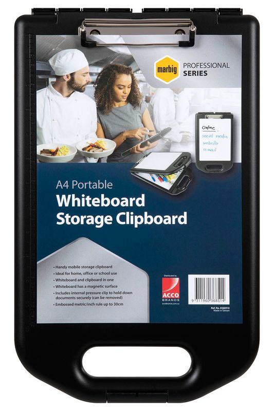 SP- STORAGE CLIPBOARD MARGIG 257x50x12MM WITH WHITEBOARD