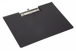 CLIPFOLDER MARBIG A4 LANDSCAPE PVC BLACK