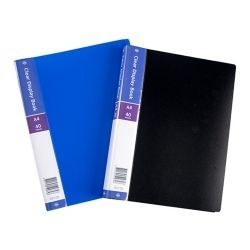 DISPLAY BOOK DATS A4 40PG CLEAR FRONT ASST COLOURS