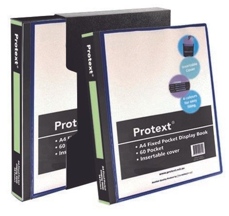 DISPLAY BOOK PROTEXT A4 60P FIXED INSERT COVER/SPINE BLACK DISPLAY BOOK PROTEXT A4 60P FIXED INSERT COVER/SPINE BLACK
