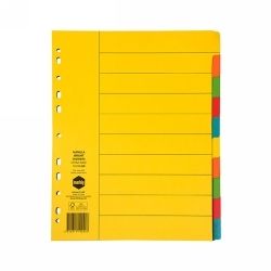 DIVIDERS MARBIG A4 MANILLA 10 TAB EXTRA WIDE BRIGHTS DIVIDERS MARBIG A4 MANILLA 10 TAB EXTRA WIDE BRIGHTS