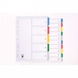 DIVIDERS MARBIG A4 PP 5 TAB MULTI COLOUR