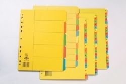 DIVIDERS MARBIG A4 MANILLA BRIGHTS 1-12