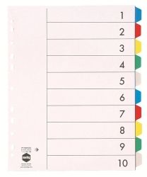 DIVIDERS MARBIG A4 PVC EXTRA WIDE 10 TAB