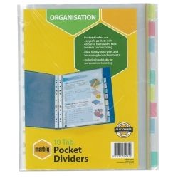 INDICES & DIVIDERS MARBIG A4 10 TAB PP CLEAR POCKETS INDICES & DIVIDERS MARBIG A4 10 TAB PP CLEAR POCKETS