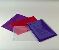 DOCUMENT WALLET MARBIG A3 BUTTON CLEAR