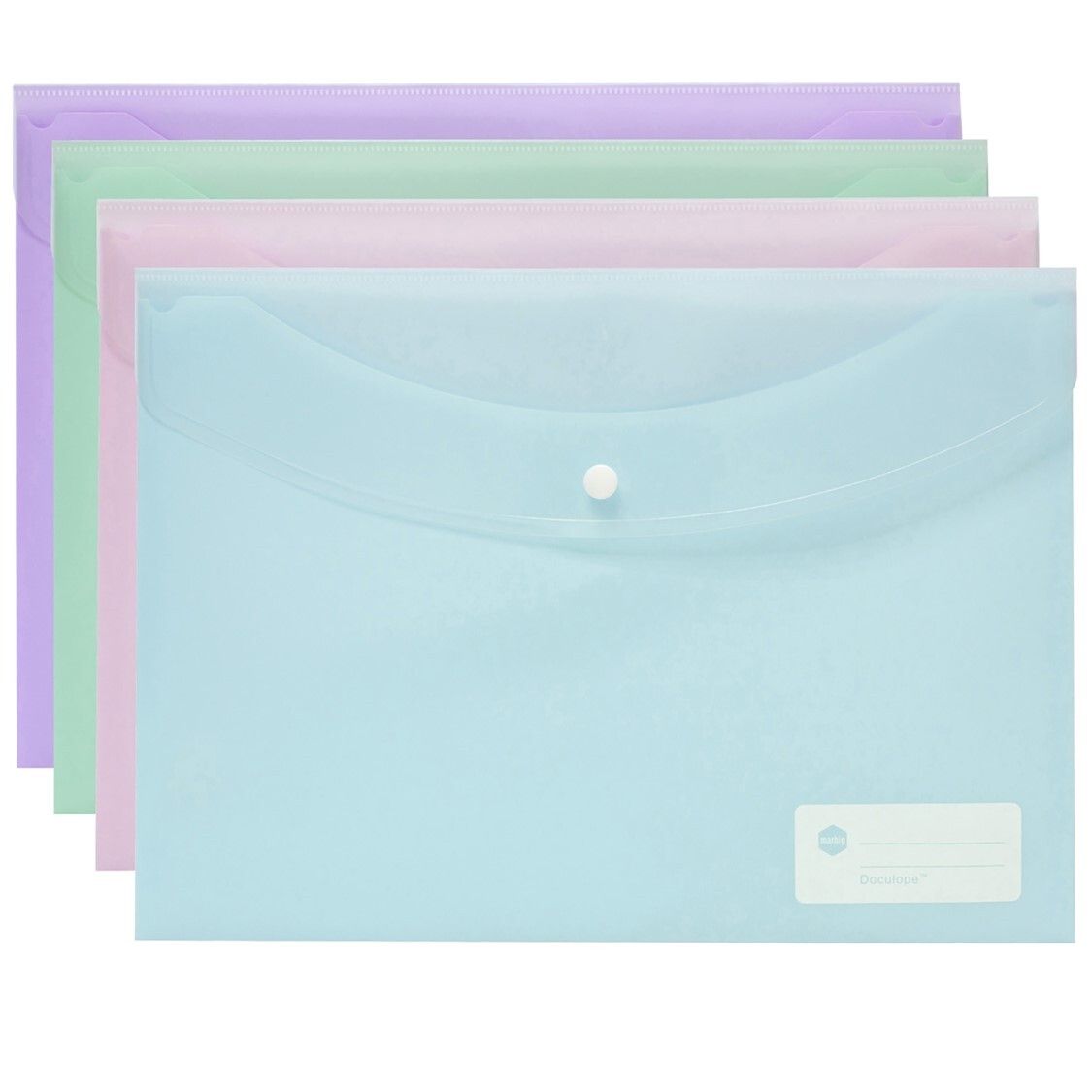 DOCUMENT WALLET MARBIG A4 DOCULOPE PASTEL COLOURS ASST DOCUMENT WALLET MARBIG A4 DOCULOPE PASTEL COLOURS ASST
