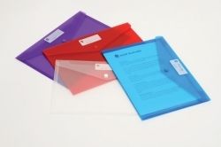 DOCUMENT WALLET MARBIG A4 BUTTON CLEAR