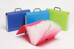 EXPANDING FILE MARBIG F/C 26 POCKET PP SUMMER COLS