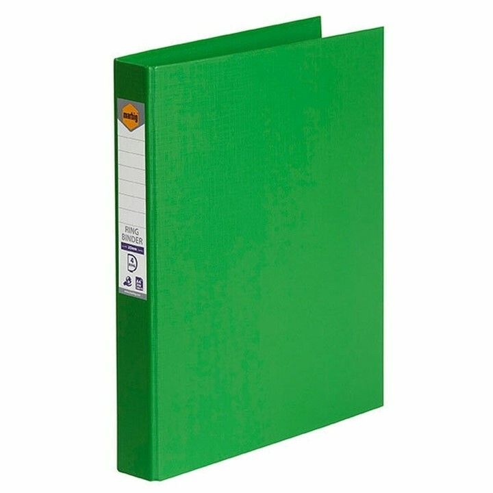 BINDER MARBIG A4 PE 4 D-RING 25MM GREEN