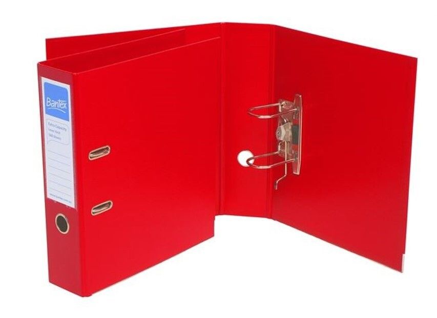LEVER ARCH FILE B/TEX A4 ECOBOARD BRIGHT RED 80MM HIGH CAP LEVER ARCH FILE B/TEX A4 ECOBOARD BRIGHT RED 80MM HIGH CAP