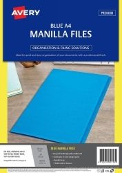 MANILLA FOLDER AVERY A4 BLUE PK20