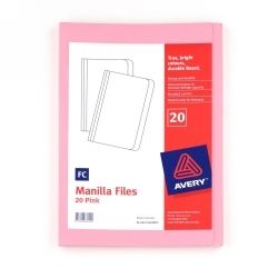 MANILLA FOLDER AVERY F/C PINK PK20
