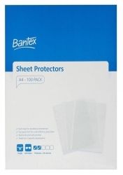 SHEET PROTECTORS BANTEX A4 TOUGH P/POCKET 50MIC BX100 SHEET PROTECTORS BANTEX A4 TOUGH P/POCKET 50MIC BX100