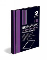 SHEET PROTECTORS OLYMPIC A4 COPYSAFE HEAVY DUTY BX100 SHEET PROTECTORS OLYMPIC A4 COPYSAFE HEAVY DUTY BX100