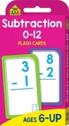 SP- CARDS SCHOOL ZONE FLASH SUBTRACTION 0-12