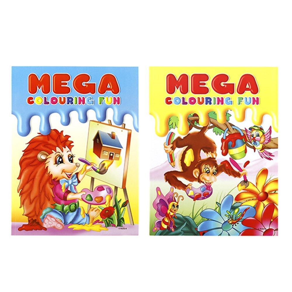 COLOURING BOOK A4 2 DESIGNS 80PG