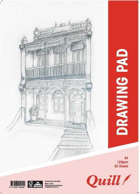 DRAWING PAD QUILL A4 125GM 30PG