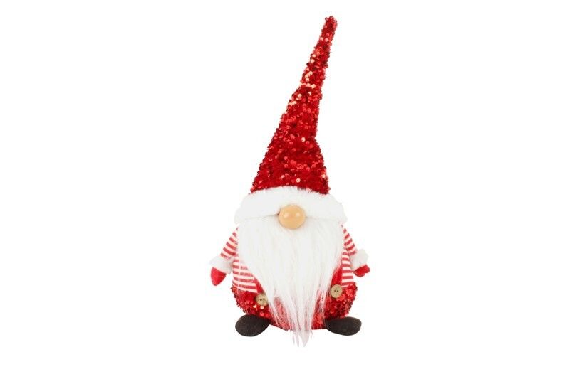 GNOME XMAS 45X24X13CM SITTING RED SEQUIN LARGE 2 ASST GNOME XMAS 45X24X13CM SITTING RED SEQUIN LARGE 2 ASST