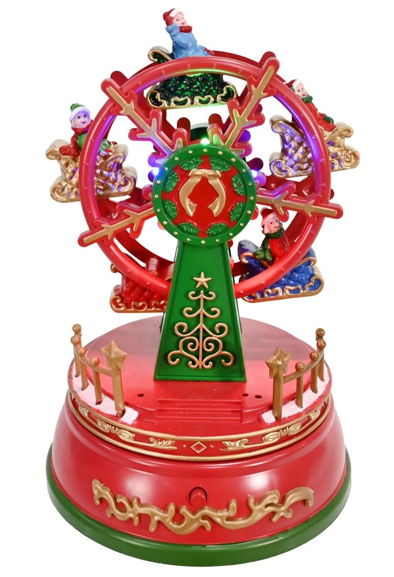 MUSICAL XMAS 18X13X13CM SPINNING FERRIS WHEEL BATT RQD MUSICAL XMAS 18X13X13CM SPINNING FERRIS WHEEL BATT RQD