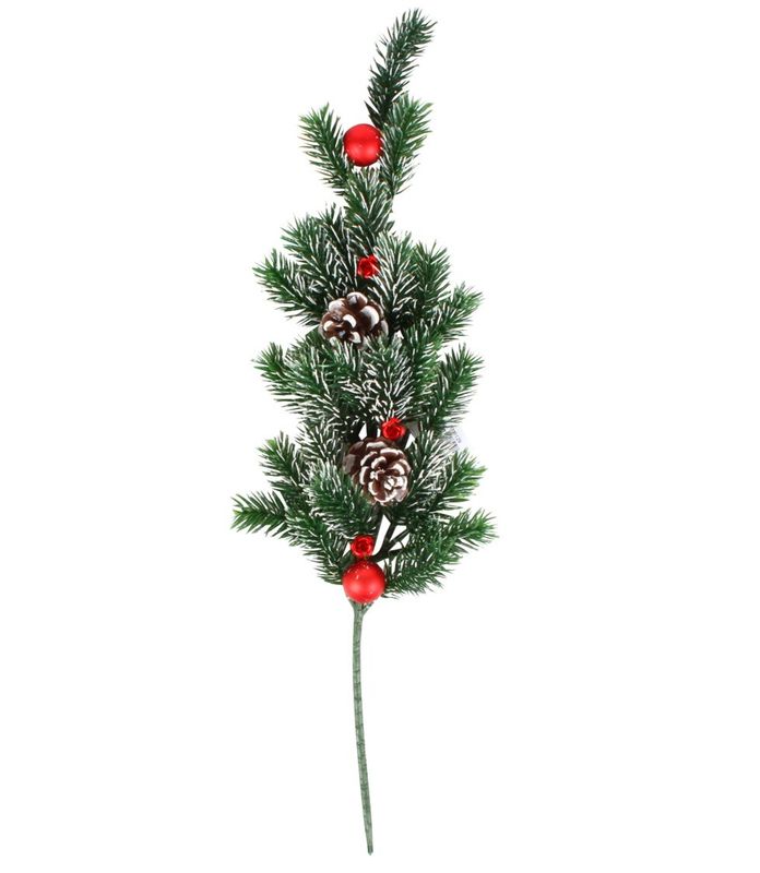 XMAS DECO 60CM BERRIES & CONES PICK