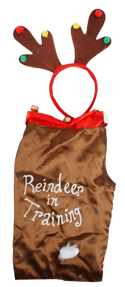 PET COSTUME XMAS SANTA OR REINDEER 3 ASST SIZES ASST