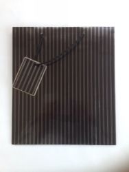 BAG GIFT OZCORP LARGE PINSTRIPE BLACK/SILVER