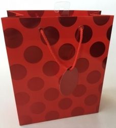 GIFT BAG OZCORP MED FOIL DOT RED