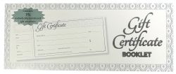 GIFT CERTIFICATE BOOKLET OZCORP IVORY/SILVER 25SHTS
