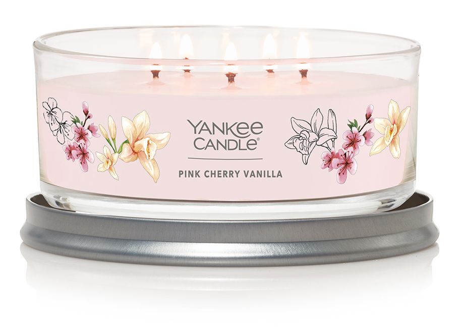 CANDLE YANKEE SIGNATURE 5 WICK TUMBLER PINK CHERRY VANILLA CANDLE YANKEE SIGNATURE 5 WICK TUMBLER PINK CHERRY VANILLA