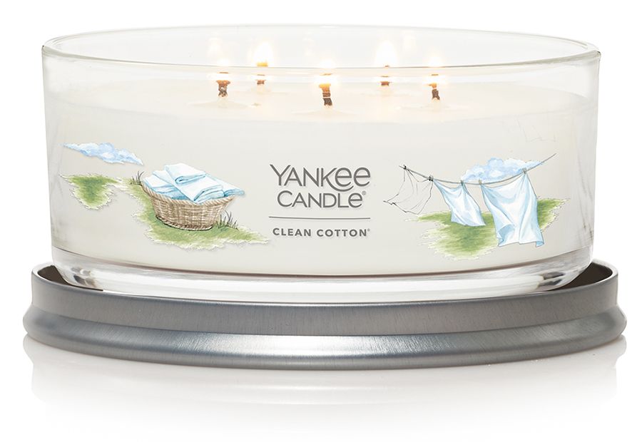 CANDLE YANKEE SIGNATURE 5 WICK TUMBLER CLEAN COTTON