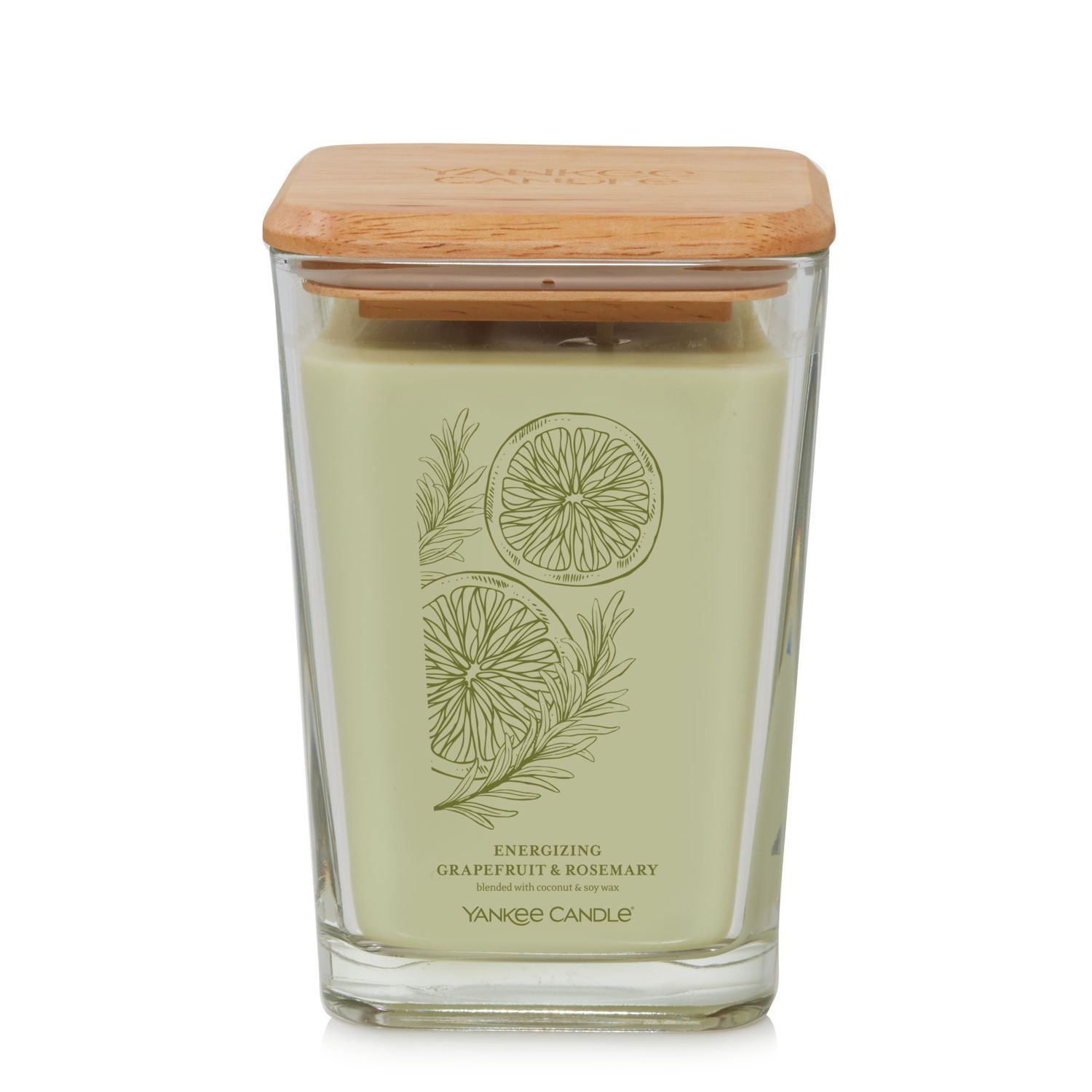 CANDLE YANKEE WELL LIVING LARGE ENERGIZING GRAPEFRUIT & ROSEMARY