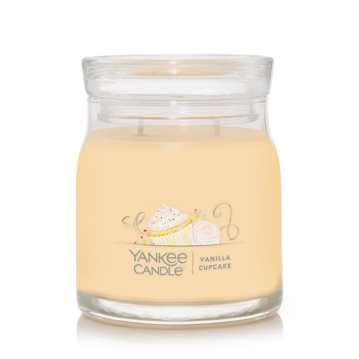 CANDLE YANKEE SIGNATURE MEDIUM JAR VANILLA CUPCAKE CANDLE YANKEE SIGNATURE MEDIUM JAR VANILLA CUPCAKE