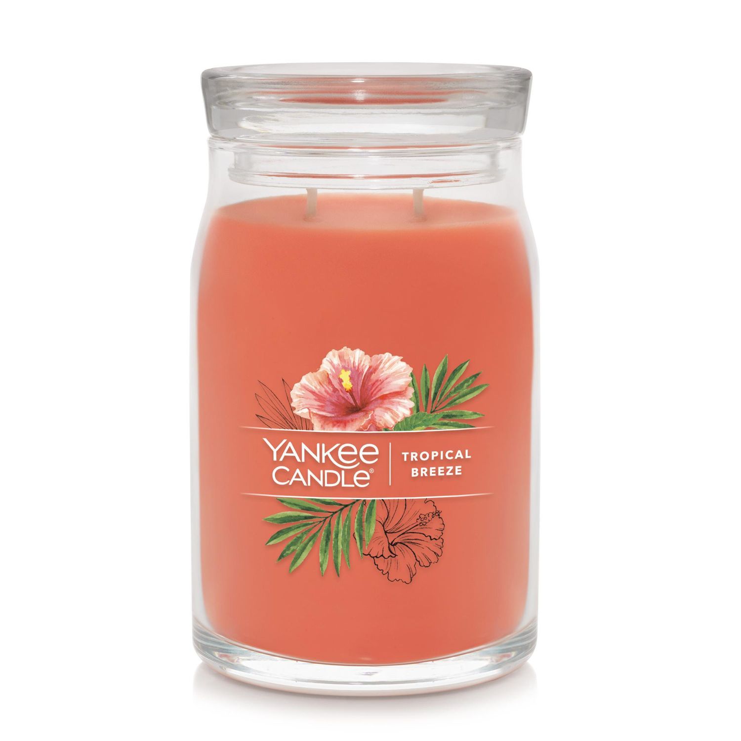 CANDLE YANKEE SIGNATURE LARGE JAR TROPICAL BREEZE CANDLE YANKEE SIGNATURE LARGE JAR TROPICAL BREEZE