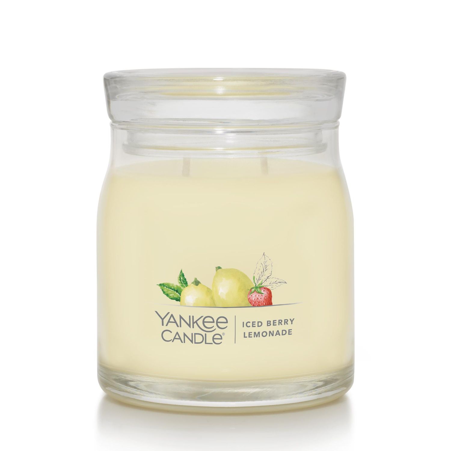 CANDLE YANKEE SIGNATURE MEDIUM JAR ICED BERRY LEMONADE CANDLE YANKEE SIGNATURE MEDIUM JAR ICED BERRY LEMONADE
