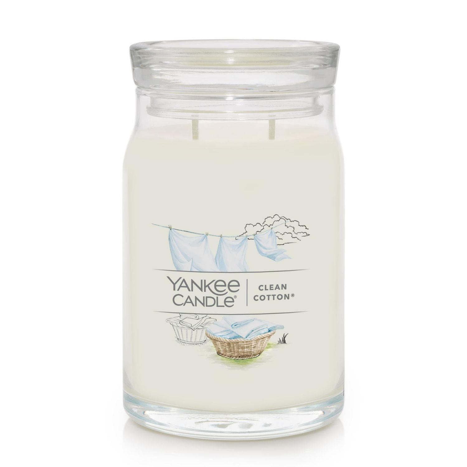 CANDLE YANKEE SIGNATURE LARGE JAR CLEAN COTTON