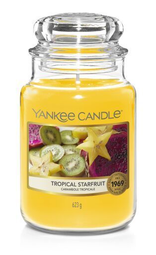 CANDLE YANKEE CLASSIC LARGE JAR TROPICAL STARFRUIT CANDLE YANKEE CLASSIC LARGE JAR TROPICAL STARFRUIT