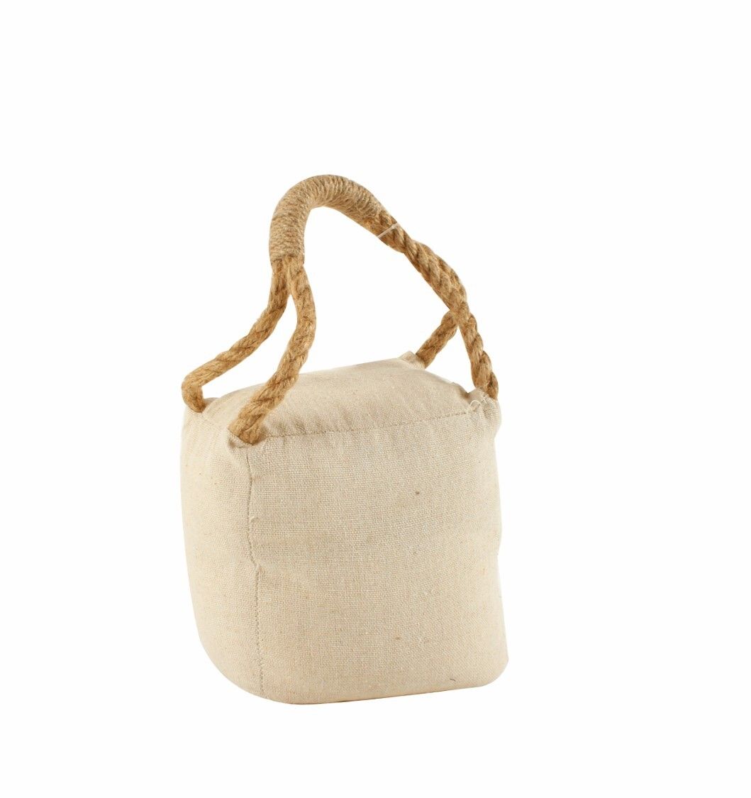 GIFT GNS BOHO HANNO DOOR STOP W ROPE HANDLE 28X14X9CM