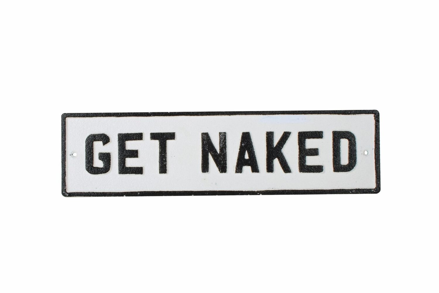 GIFT GNS WANDA CAST IRON PLAQUE GET NAKED 35X9CM