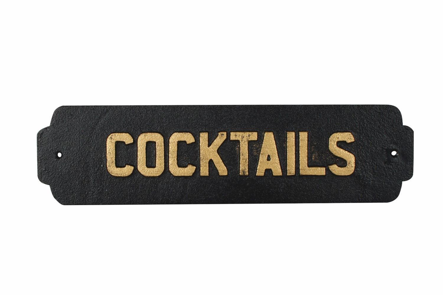 GIFT GNS WANDA CAST IRON PLAQUE COCKTAILS 35X9CM