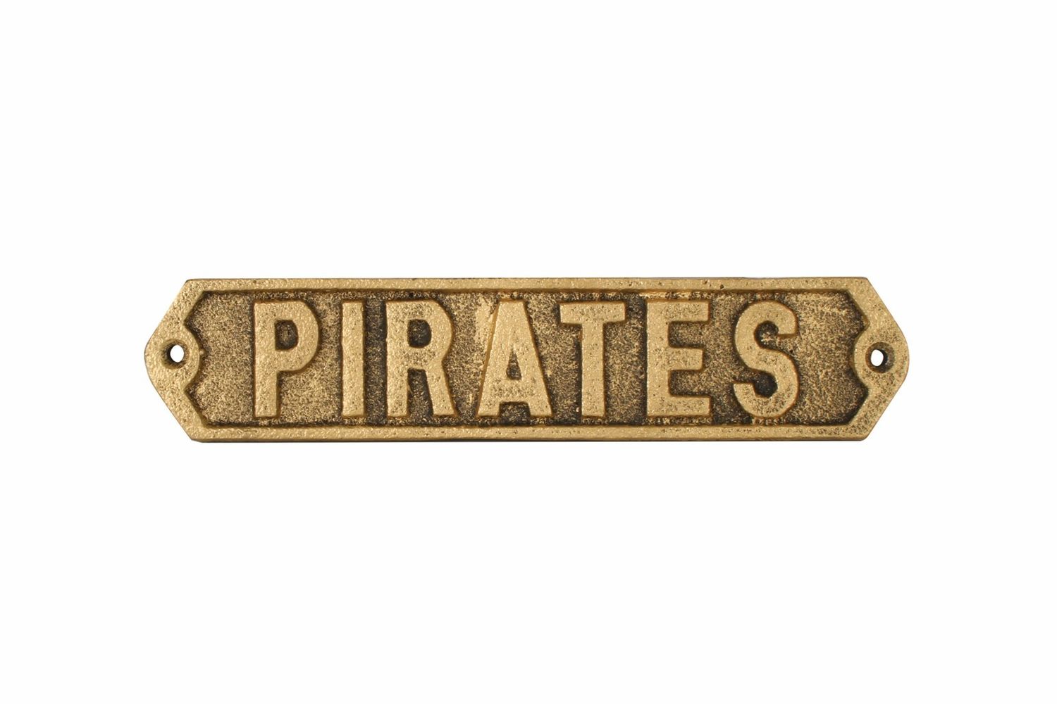 GIFT GNS WAFI GOLD CAST IRON PLAQUE PIRATES 20X4CM