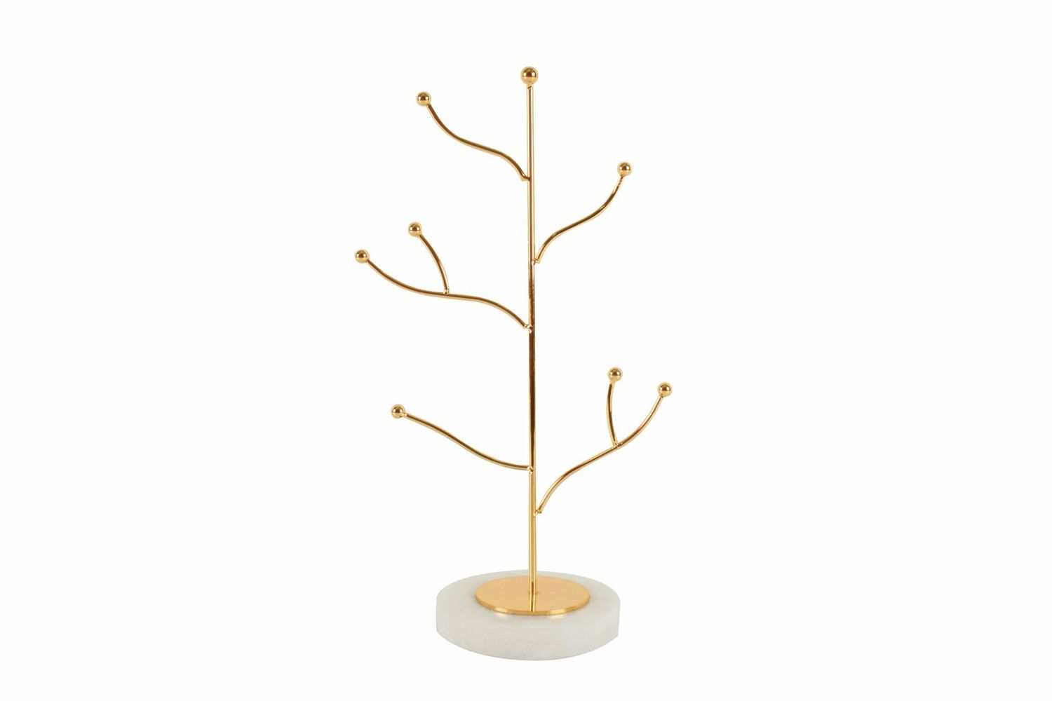 GIFT GNS WINNOA METAL JEWELLERY STAND W MARBLE BASE 31X19X10CM