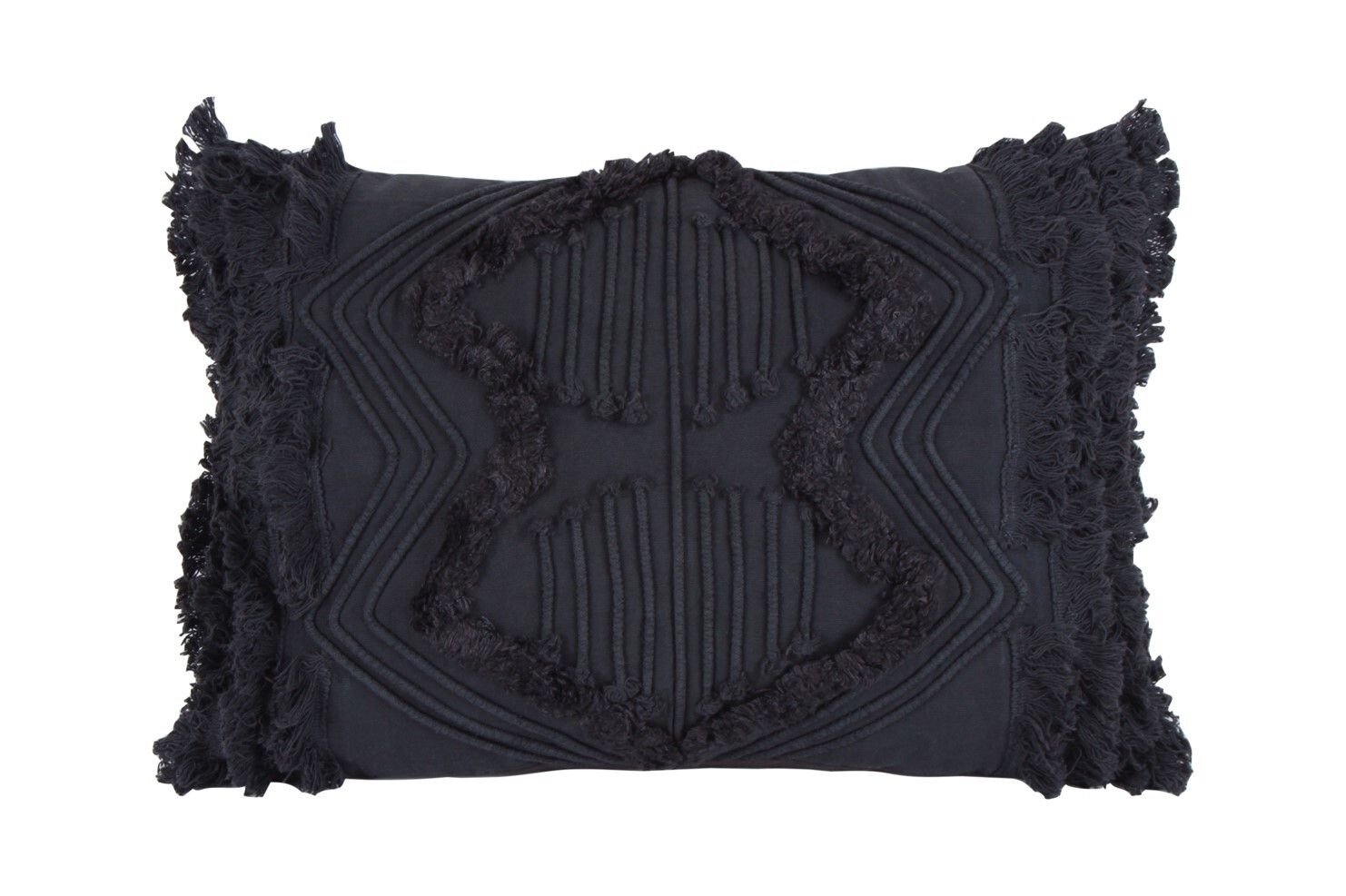 GIFT GNS MONO JETHRO EMBROIDEY AND TUFTED CUSHION CHARCOAL 50X35CM GIFT GNS MONO JETHRO EMBROIDEY AND TUFTED CUSHION CHARCOAL 50X35CM