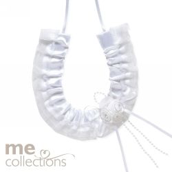 WEDDING CHARM ME HORSESHOE W/FLOWER CLUSTERS WHITE WEDDING CHARM ME HORSESHOE W/FLOWER CLUSTERS WHITE