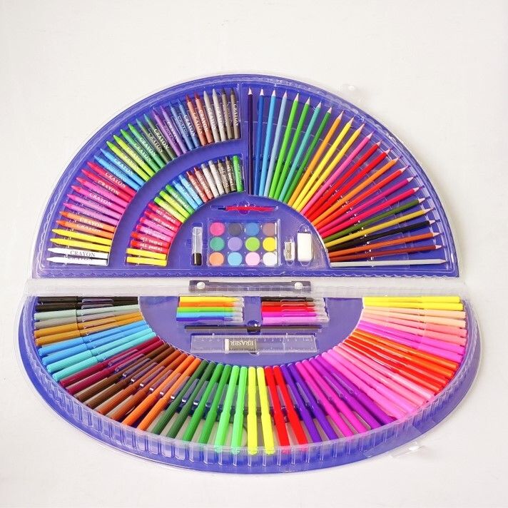 ART SET SUPER ARTIST 153 PIECES INCLUDING SEMI CIRCLE CASE ART SET SUPER ARTIST 153 PIECES INCLUDING SEMI CIRCLE CASE