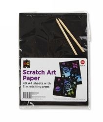 SCRATCH ART PAPER EC A4 PK40